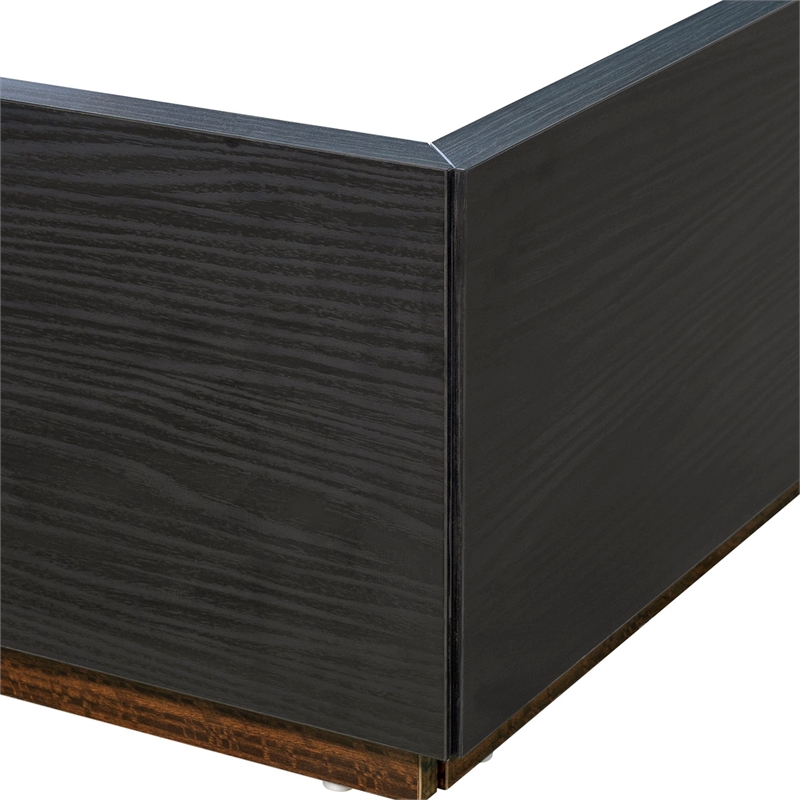 Kayner Queen Bed with LED Lights - Charcoal