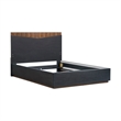 Kayner Queen Bed with LED Lights - Charcoal