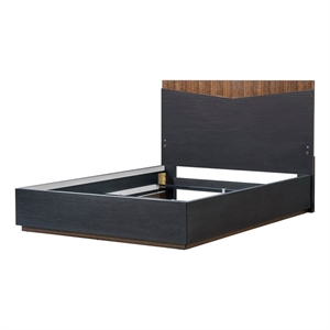 Kayner Queen Bed with LED Lights - Charcoal