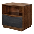 Kayner 1-Drawer Nightstand with LED Lights - Charcoal