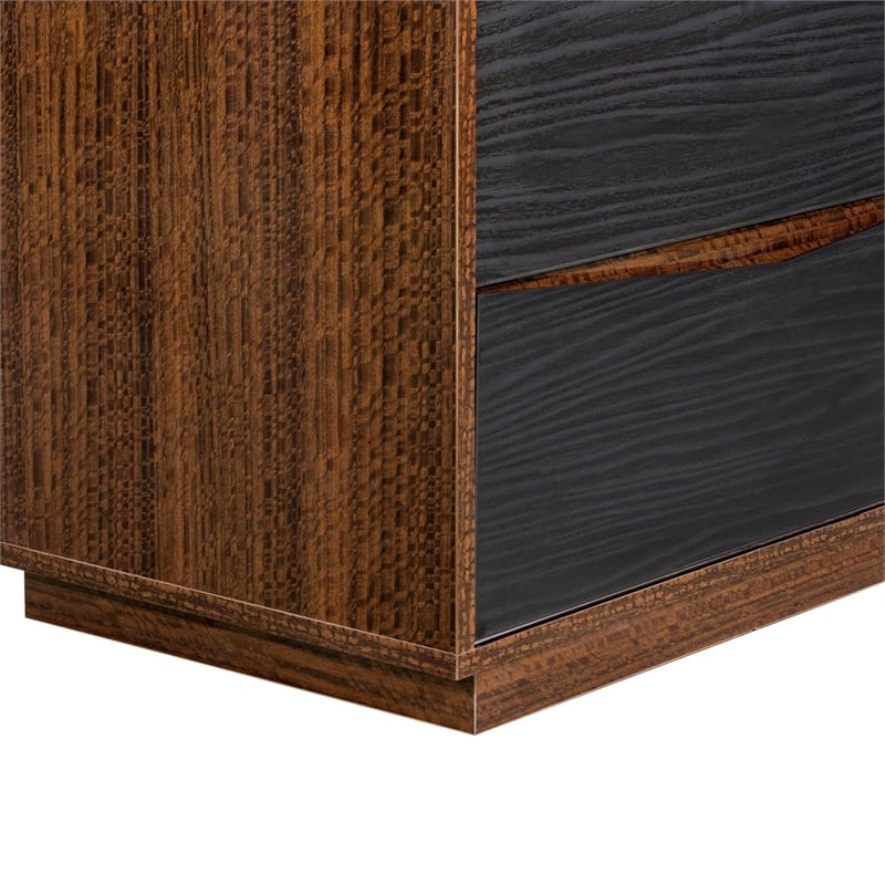 Kayner 2-Drawer Nightstand - Charcoal