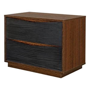Kayner 2-Drawer Nightstand - Charcoal