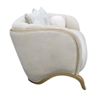 Scotts Square Chenille Loveseat - Cornsilk/Gold