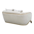 Scotts Square Chenille Loveseat - Cornsilk/Gold
