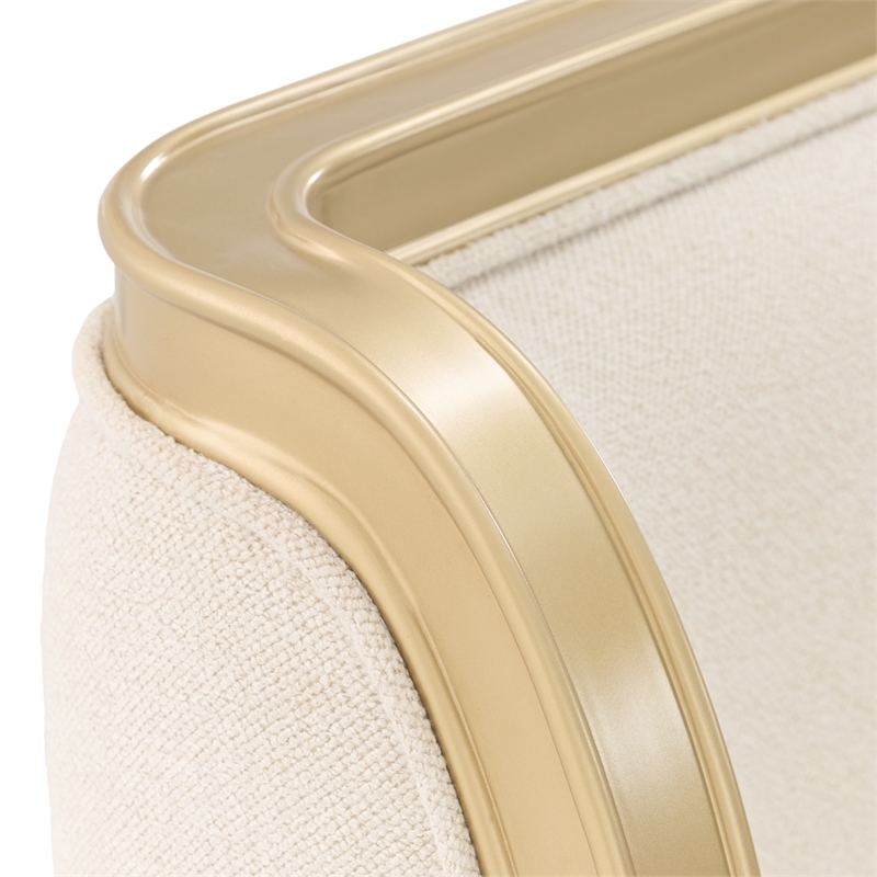 Scotts Square Queen Bed - Cornsilk/Light Champagne