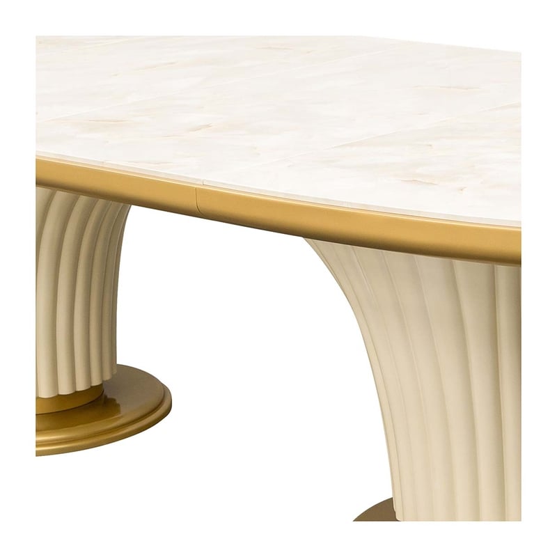 Scotts Square Oval Dining Table - Light Champagne