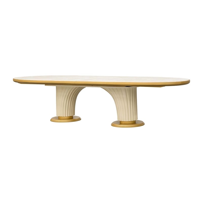 Scotts Square Oval Dining Table - Light Champagne