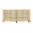 Scotts Square 6-Drawer Mirrored Dresser - Light Champagne
