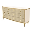 Scotts Square 6-Drawer Mirrored Dresser - Light Champagne