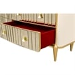 Scotts Square 6-Drawer Mirrored Dresser - Light Champagne