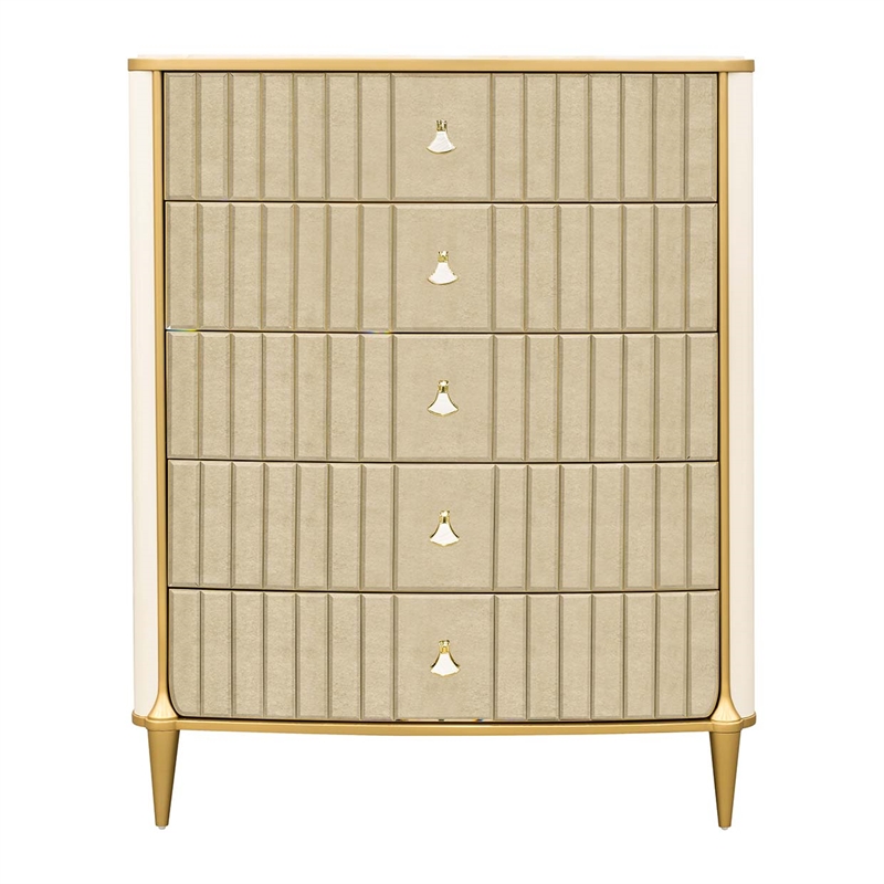 Scotts Square 5-Drawer Chest - Light Champagne