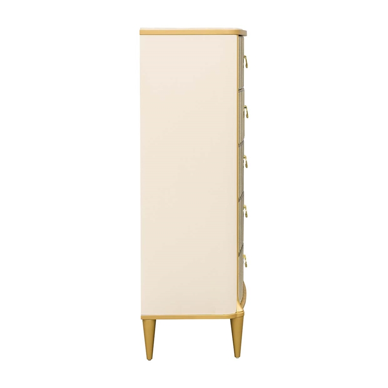 Scotts Square 5-Drawer Chest - Light Champagne