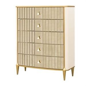 Scotts Square 5-Drawer Chest - Light Champagne
