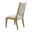 Scotts Square Chenille Dining Side Chair - Set of 2 - Cornsilk/Gold