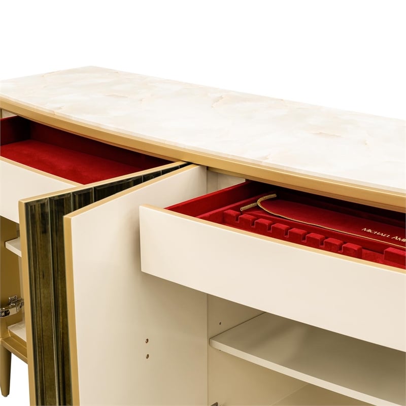 Scotts Square Mirrored Sideboard - Light Champagne