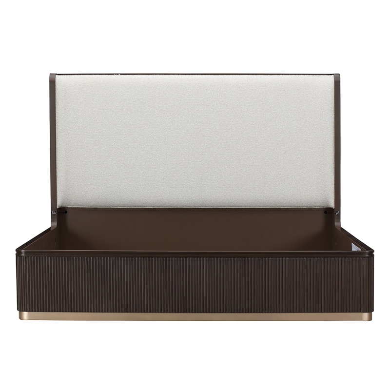 West Kensington Queen Bed - Buff/Medium Espresso