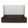 West Kensington Queen Bed - Buff/Medium Espresso