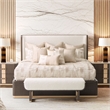 West Kensington Cal. King Bed - Buff/Medium Espresso