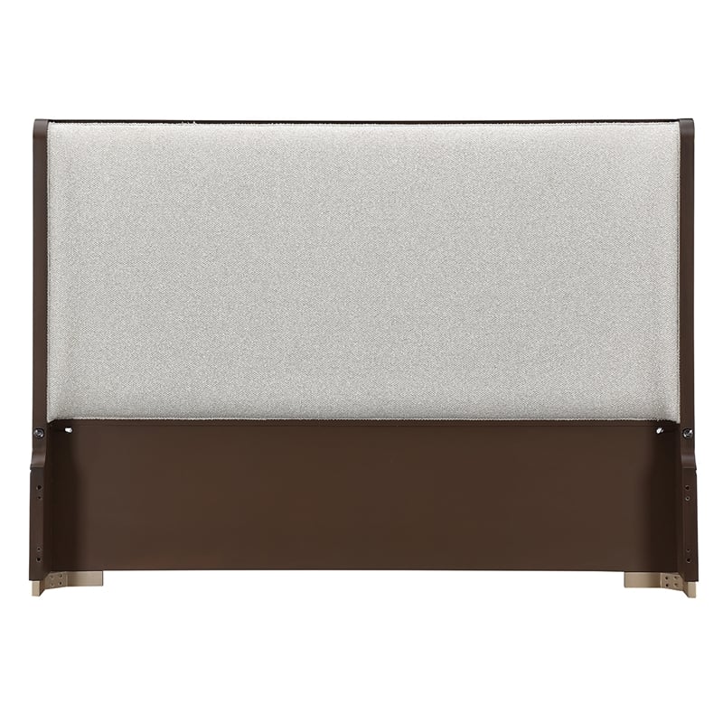 West Kensington Cal. King Bed - Buff/Medium Espresso
