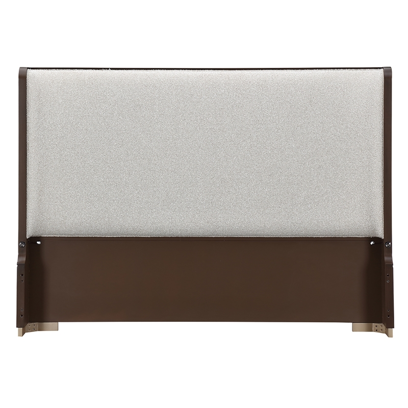 West Kensington Eastern King Bed - Buff/Medium Espresso