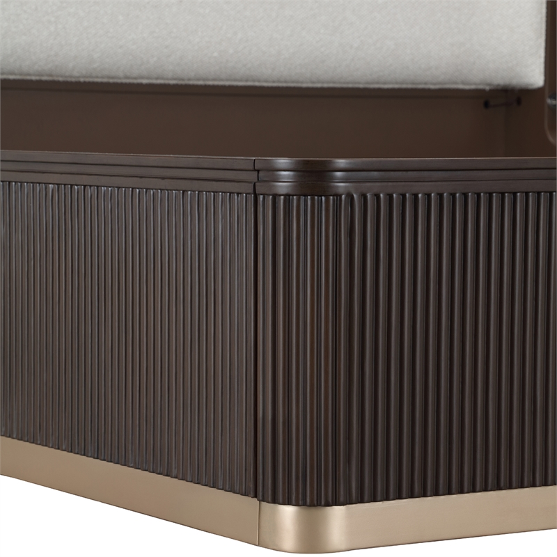 West Kensington Eastern King Bed - Buff/Medium Espresso