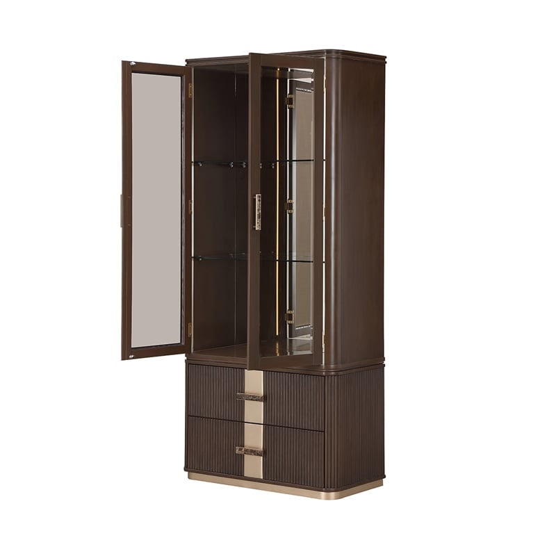 West Kensington Display Cabinet - Medium Espresso