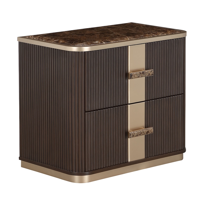 West Kensington 2-Drawer Nightstand - Medium Espresso