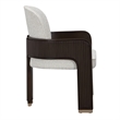 West Kensington Boucle Dining Arm Chair - Buff/Medium Espresso