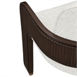 West Kensington Boucle Dining Arm Chair - Buff/Medium Espresso