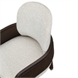 West Kensington Boucle Dining Arm Chair - Buff/Medium Espresso