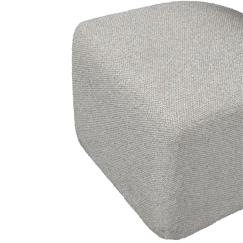 West Kensington Boucle Vanity Chair - Buff/Medium Espresso