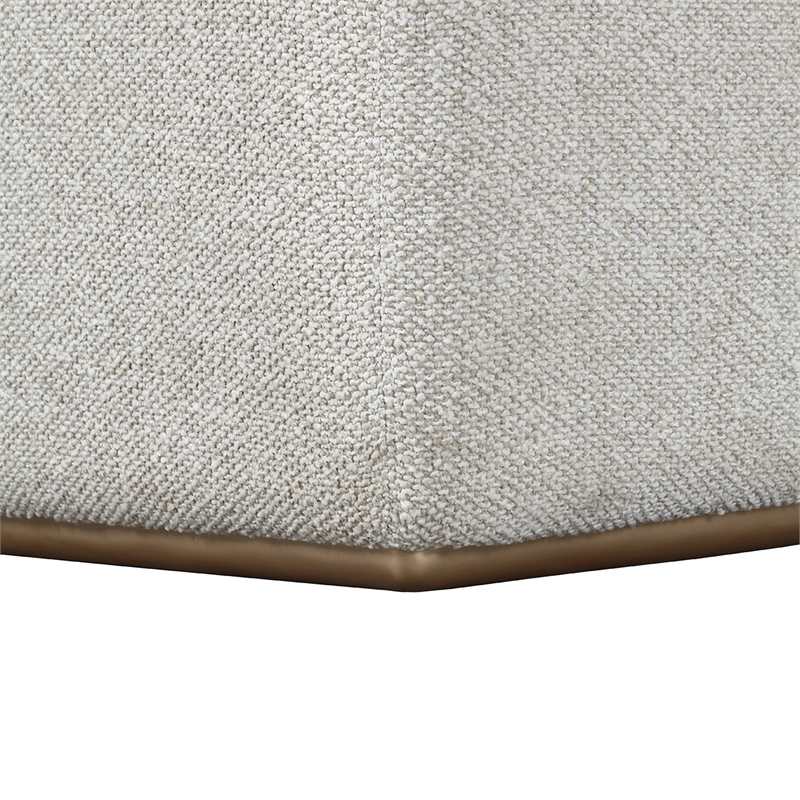 West Kensington Boucle Vanity Chair - Buff/Medium Espresso