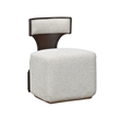 West Kensington Boucle Vanity Chair - Buff/Medium Espresso