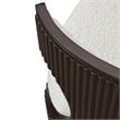 West Kensington Boucle Vanity Chair - Buff/Medium Espresso