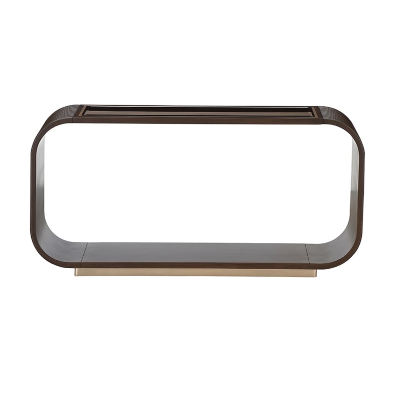 West Kensington Reeded Console Table - Medium Espresso