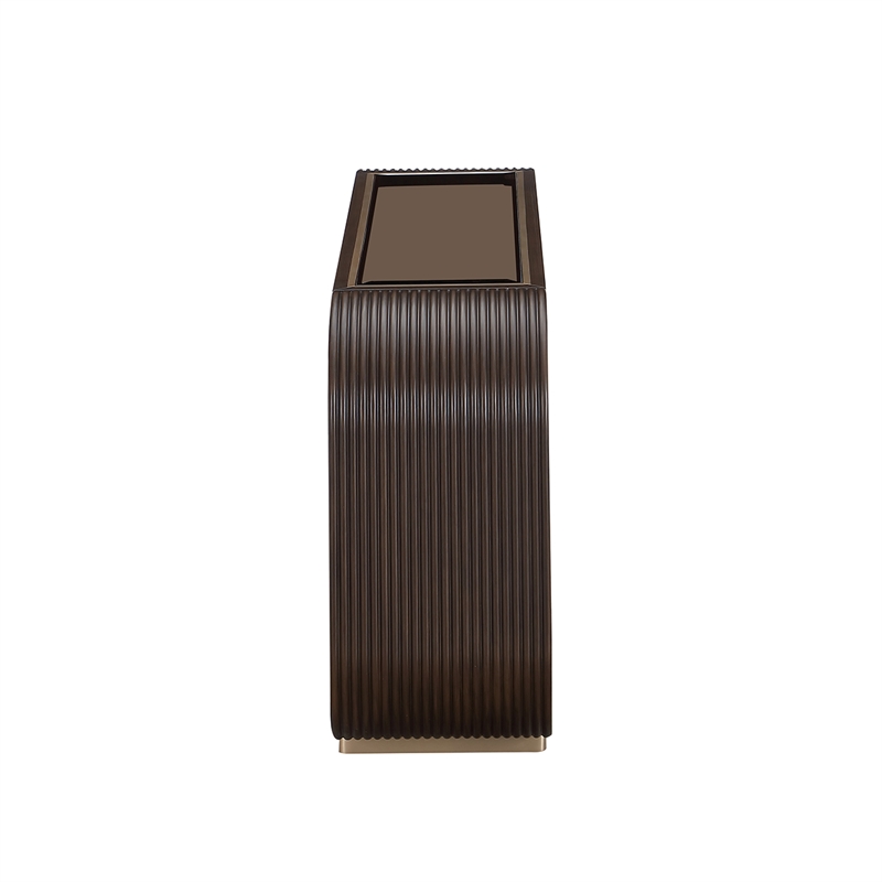 West Kensington Reeded Console Table - Medium Espresso