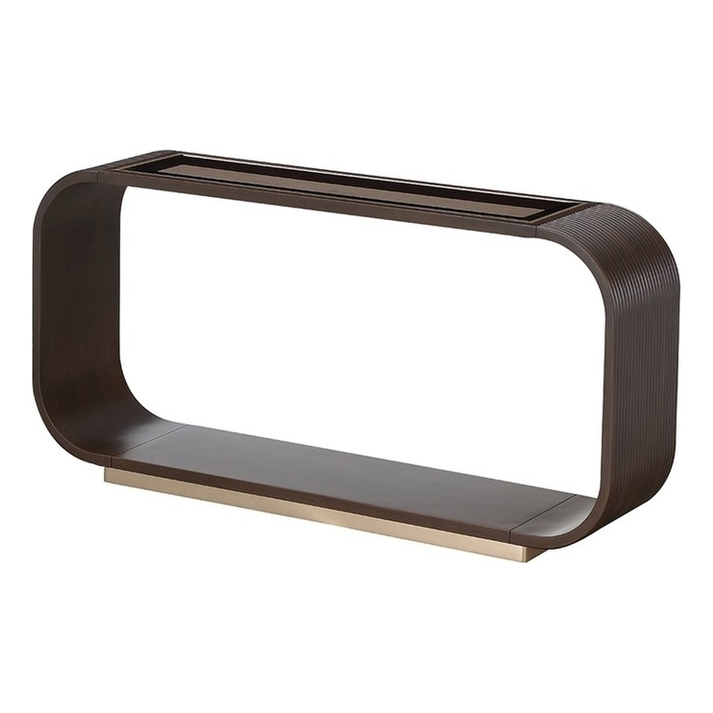 West Kensington Reeded Console Table - Medium Espresso
