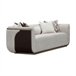 West Kensington Boucle Sofa - Buff/Medium Espresso