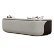 West Kensington Boucle Sofa - Buff/Medium Espresso