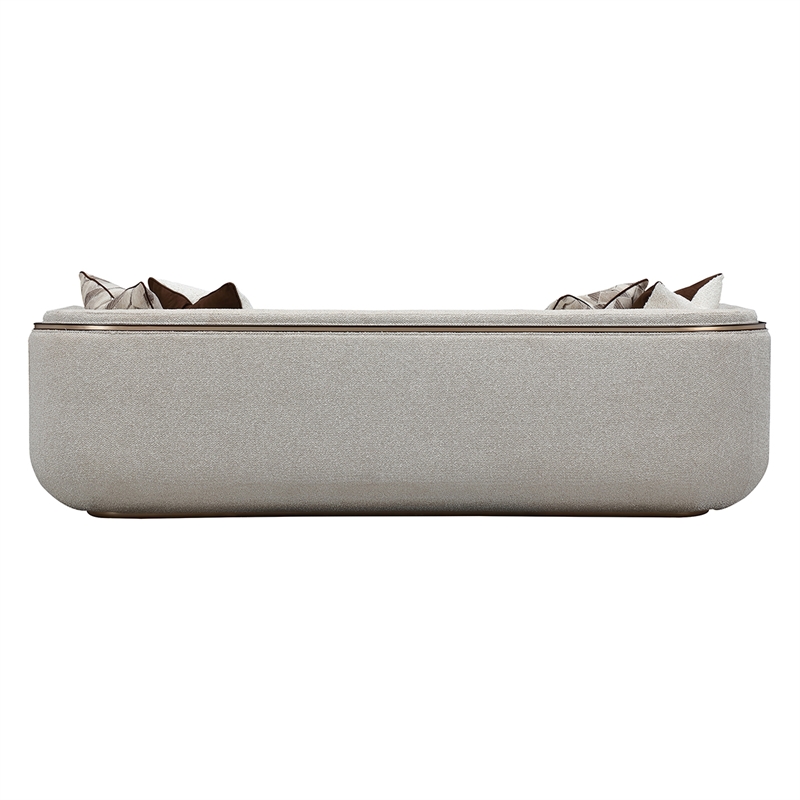 West Kensington Boucle Sofa - Buff/Medium Espresso