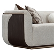 West Kensington Boucle Sofa - Buff/Medium Espresso