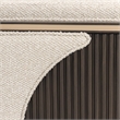 West Kensington Boucle Loveseat - Buff/Medium Espresso