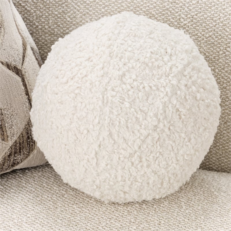 West Kensington Boucle Loveseat - Buff/Medium Espresso