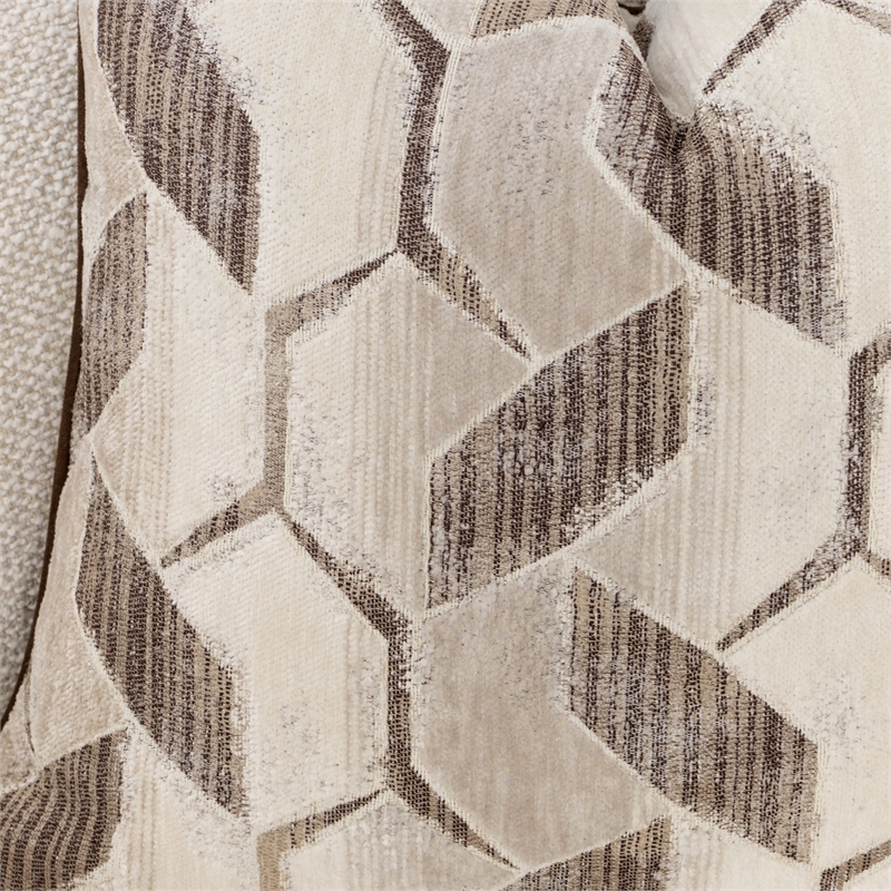 West Kensington Boucle Loveseat - Buff/Medium Espresso