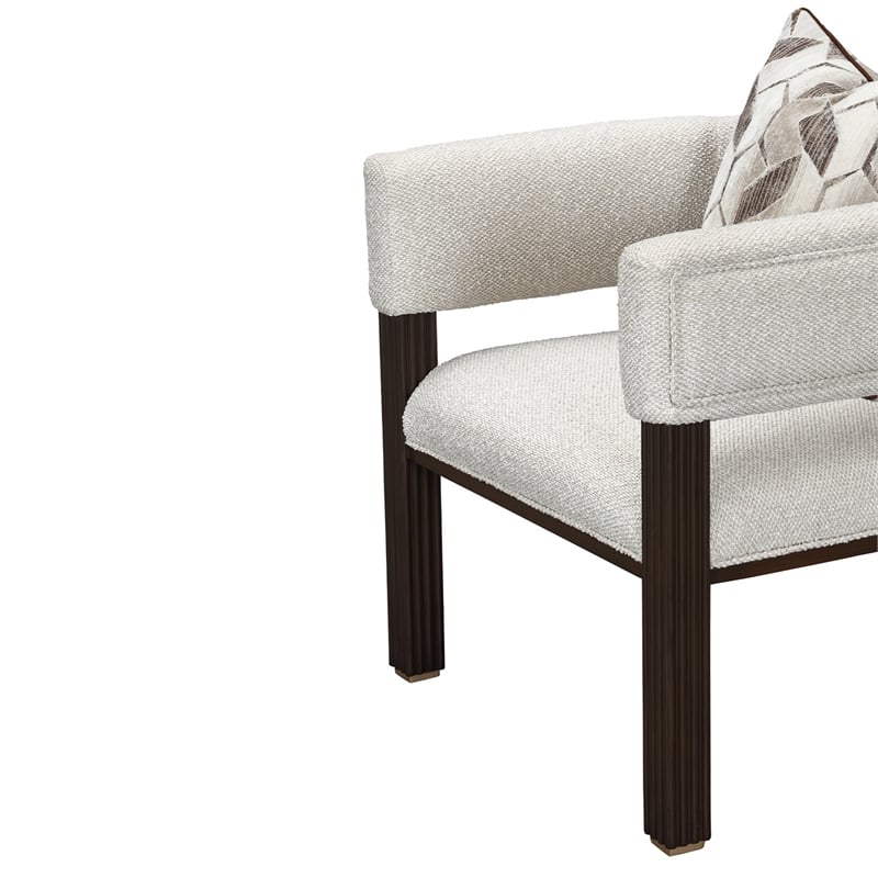 West Kensington Accent Chair - Buff/Medium Espresso