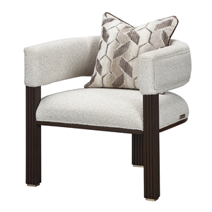 West Kensington Accent Chair - Buff/Medium Espresso