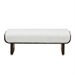West Kensington Accent Bench - Cream Puff/Medium Espresso