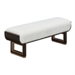 West Kensington Accent Bench - Cream Puff/Medium Espresso