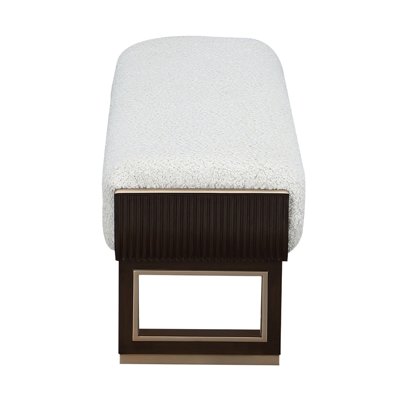 West Kensington Accent Bench - Cream Puff/Medium Espresso