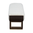 West Kensington Accent Bench - Cream Puff/Medium Espresso